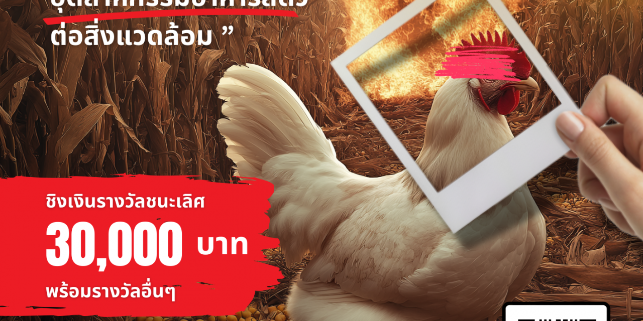 องค์กรพิทักษ์สัตว์แห่งโลก ปลุกใจชาวอาร์ต เปิดประลองไอเดียครีเอทีฟ “Print Ads Contest”  สะท้อนวิกฤต “ผลกระทบอุตสาหกรรมข้าวโพดอาหารสัตว์ต่อสิ่งแวดล้อม”  ชิงเงินรางวัลรวมมูลค่ากว่า 6 หมื่นบาท