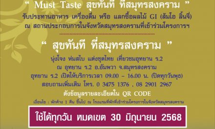 เช็คด่วน !!   พิกัด 24 โรงแรม/ที่พัก จ.สมุทรสงคราม แจกความสุขส่งท้ายปี “คูปองส่วนลด Gift Voucher มูลค่า 200 บาท” ฟรี !!